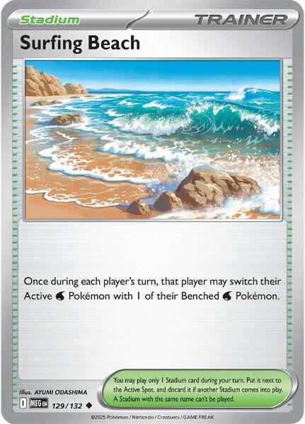 Surfing Beach (129/132) [Mega Evolutions: Base Set] | Exor Games Dartmouth