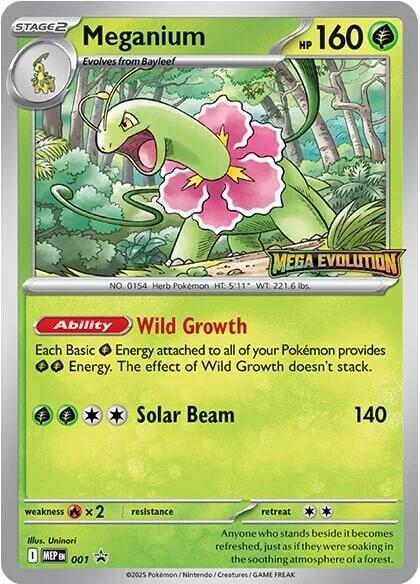 Meganium (001) [Mega Evolutions Promo] | Exor Games Dartmouth