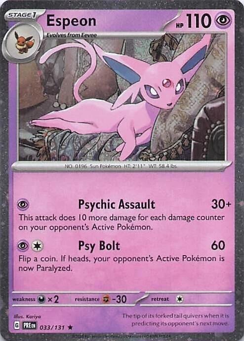 Espeon (033/131) (Cosmos Holo) [Miscellaneous Cards] | Exor Games Dartmouth