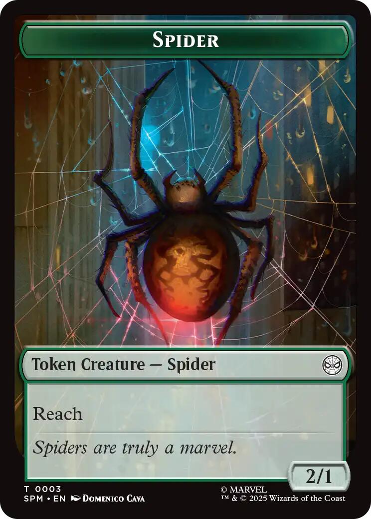 Spider // Treasure Double-Sided Token [Marvel's Spider-Man Tokens] | Exor Games Dartmouth