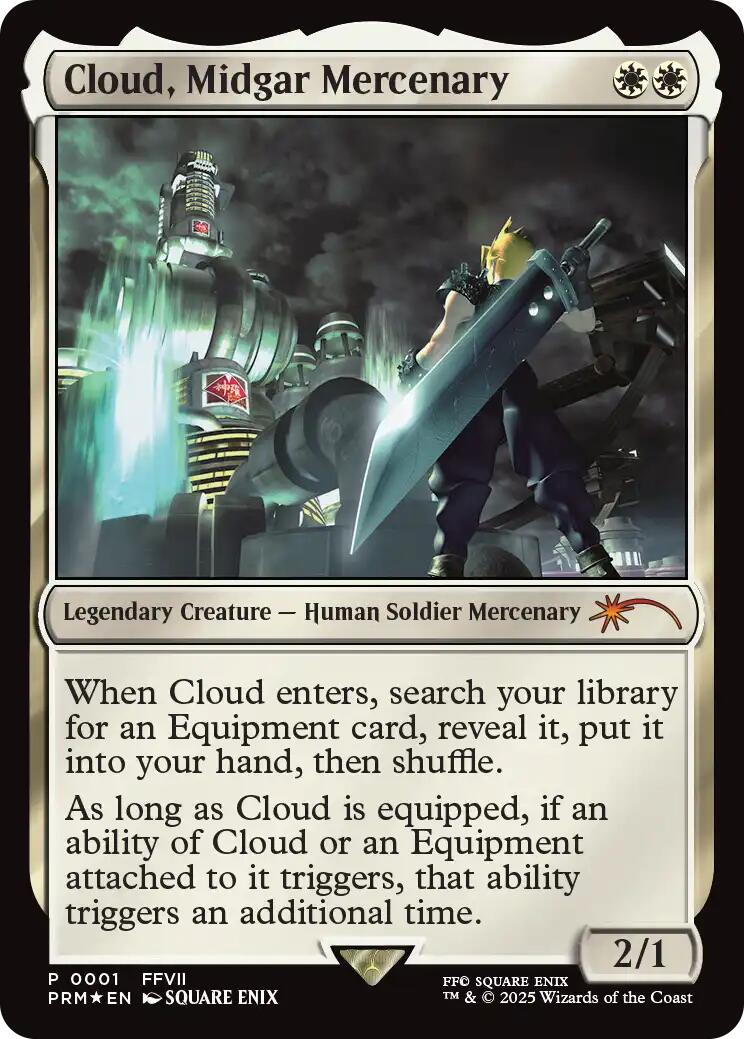 Cloud, Midgar Mercenary (Borderless) [Pro Tour Promos] | Exor Games Dartmouth
