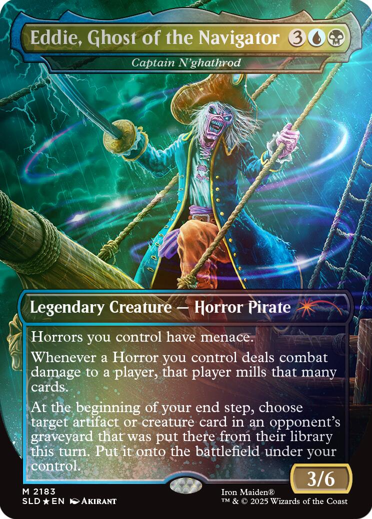 Eddie, Ghost of the Navigator - Captain N'ghathrod (Rainbow Foil) [Secret Lair Drop Series] | Exor Games Dartmouth