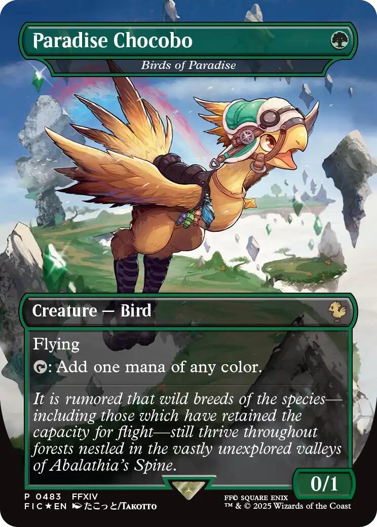 Paradise Chocobo - Birds of Paradise (Borderless) [FINAL FANTASY Commander] | Exor Games Dartmouth