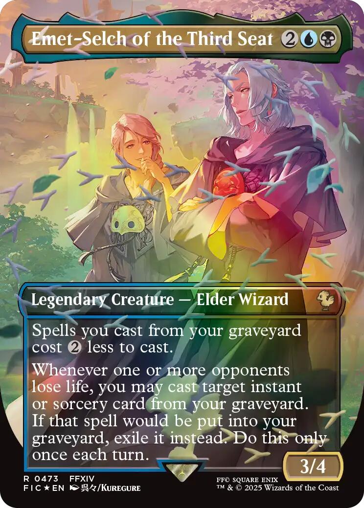 Emet-Selch of the Third Seat (Borderless) (Chocobo Track Foil) [FINAL FANTASY Commander] | Exor Games Dartmouth