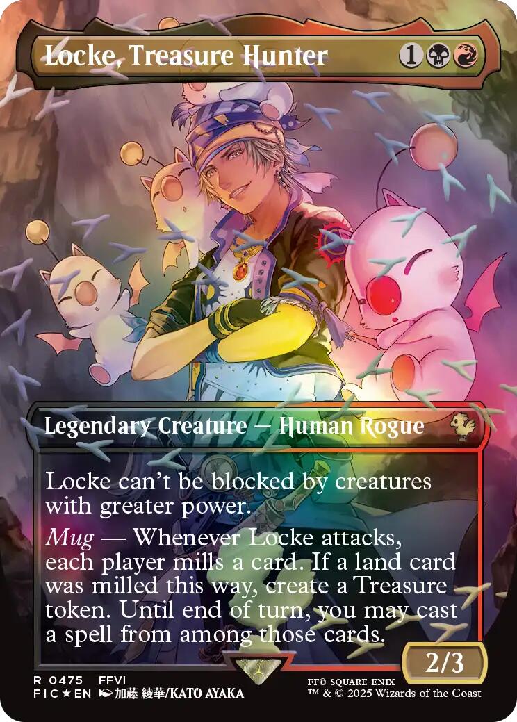 Locke, Treasure Hunter (Borderless) (Chocobo Track Foil) [FINAL FANTASY Commander] | Exor Games Dartmouth