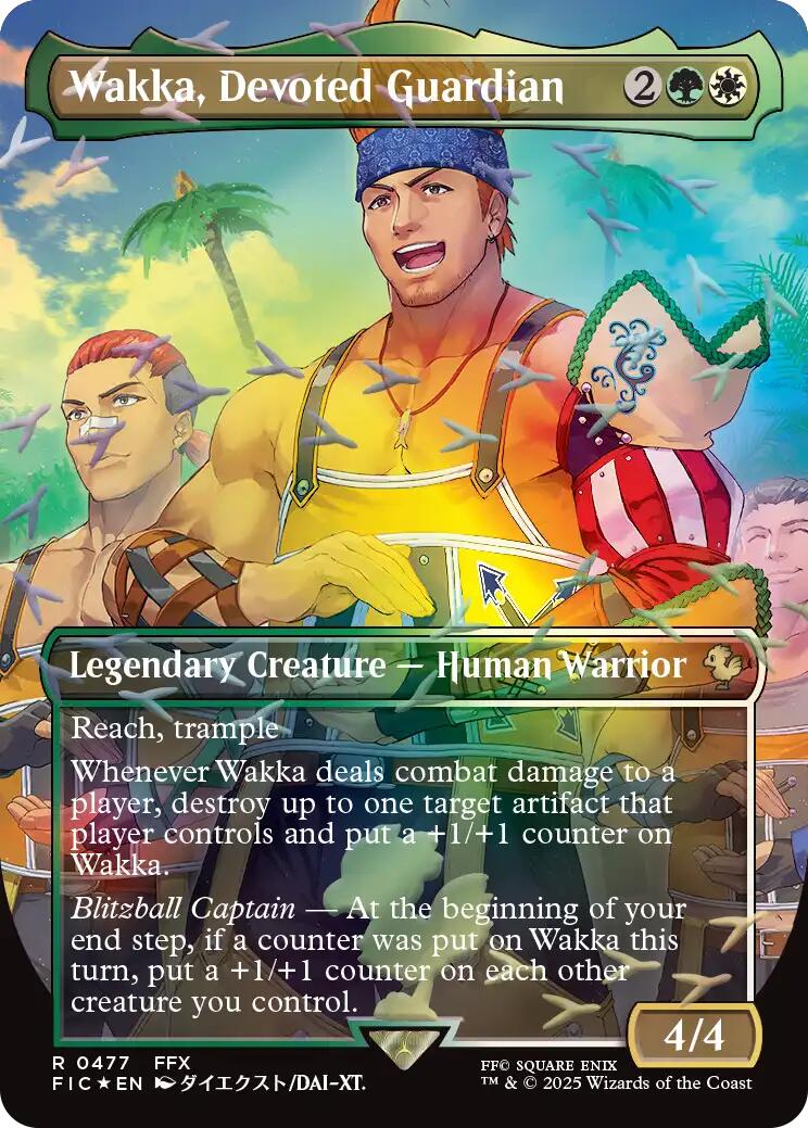 Wakka, Devoted Guardian (Borderless) (Chocobo Track Foil) [FINAL FANTASY Commander] | Exor Games Dartmouth