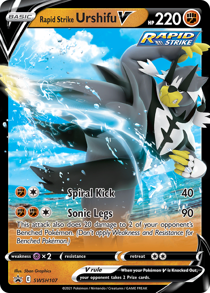 Rapid Strike Urshifu V (SWSH107) [Sword & Shield: Black Star Promos] | Exor Games Dartmouth