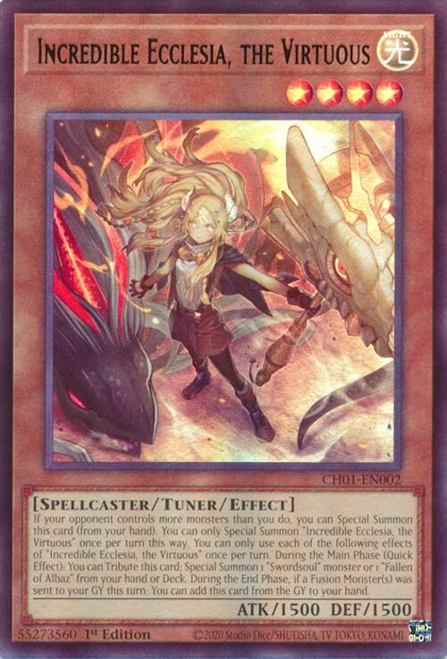 Incredible Ecclesia, the Virtuous [CH01-EN002] Ultra Rare | Exor Games Dartmouth
