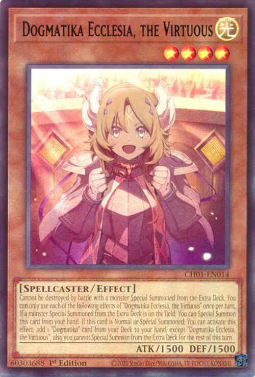Dogmatika Ecclesia, the Virtuous [CH01-EN014] Ultra Rare | Exor Games Dartmouth