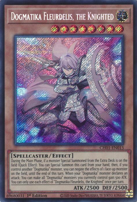 Dogmatika Fleurdelis, the Knighted (Secret Rare) [CH01-EN015] Secret Rare | Exor Games Dartmouth