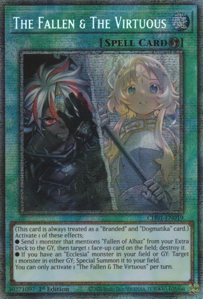 The Fallen & The Virtuous (Starlight Rare) [CH01-EN019] Starlight Rare | Exor Games Dartmouth
