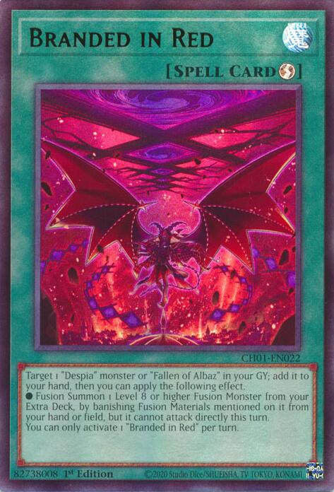 Branded in Red [CH01-EN022] Ultra Rare | Exor Games Dartmouth