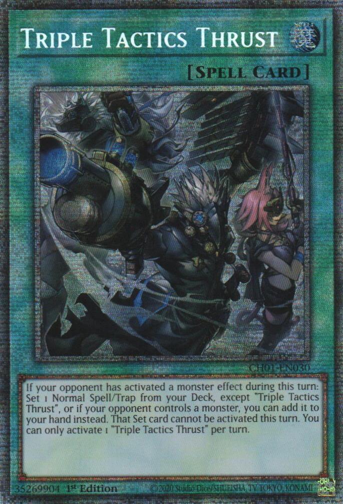 Triple Tactics Thrust (Starlight Rare) [CH01-EN030] Starlight Rare | Exor Games Dartmouth