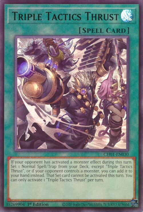 Triple Tactics Thrust [CH01-EN030] Ultra Rare | Exor Games Dartmouth