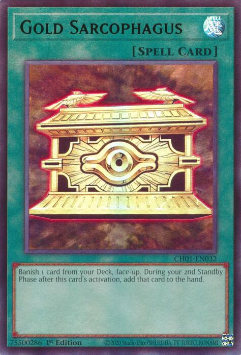 Gold Sarcophagus [CH01-EN032] Ultra Rare | Exor Games Dartmouth