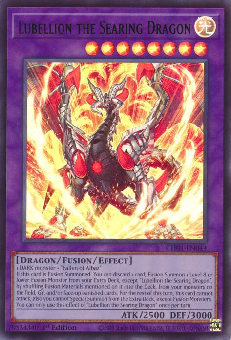 Lubellion the Searing Dragon [CH01-EN044] Ultra Rare | Exor Games Dartmouth