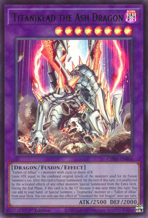 Titaniklad the Ash Dragon [CH01-EN046] Ultra Rare | Exor Games Dartmouth