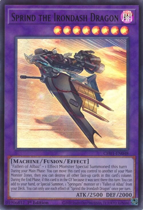 Sprind the Irondash Dragon [CH01-EN048] Ultra Rare | Exor Games Dartmouth