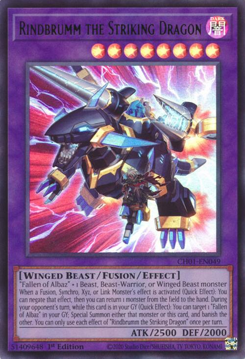 Rindbrumm the Striking Dragon [CH01-EN049] Ultra Rare | Exor Games Dartmouth
