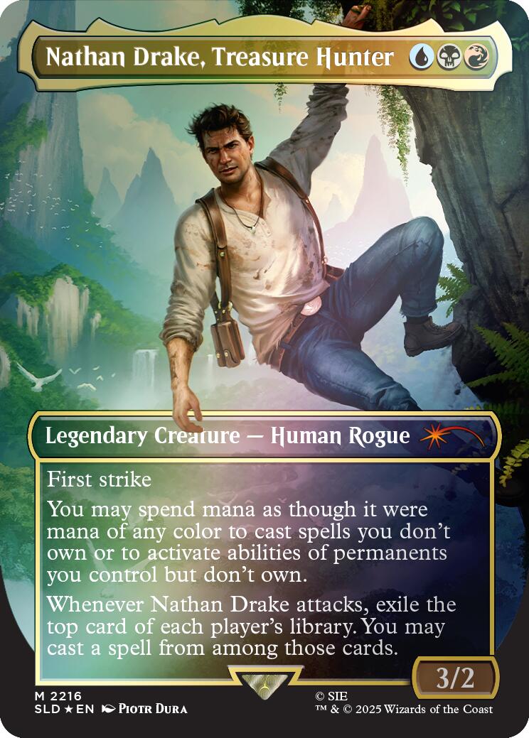 Nathan Drake, Treasure Hunter (Rainbow Foil) [Secret Lair Drop Series] | Exor Games Dartmouth