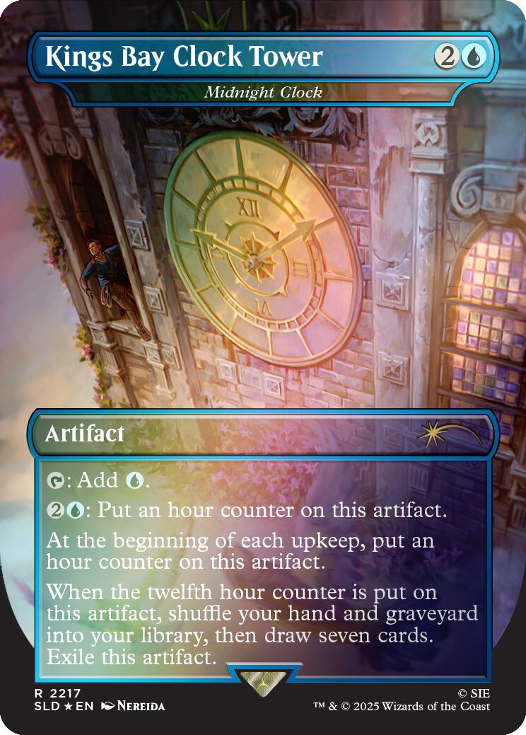 Kings Bay Clock Tower - Midnight Clock (Rainbow Foil) [Secret Lair Drop Series] | Exor Games Dartmouth