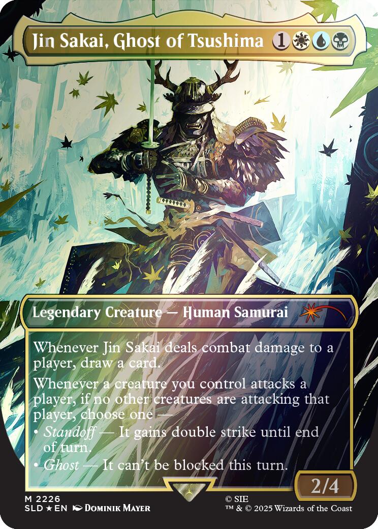 Jin Sakai, Ghost of Tsushima (Rainbow Foil) [Secret Lair Drop Series] | Exor Games Dartmouth
