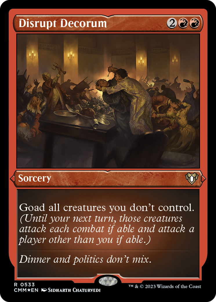 Disrupt Decorum (Foil Etched) [Commander Masters] | Exor Games Dartmouth