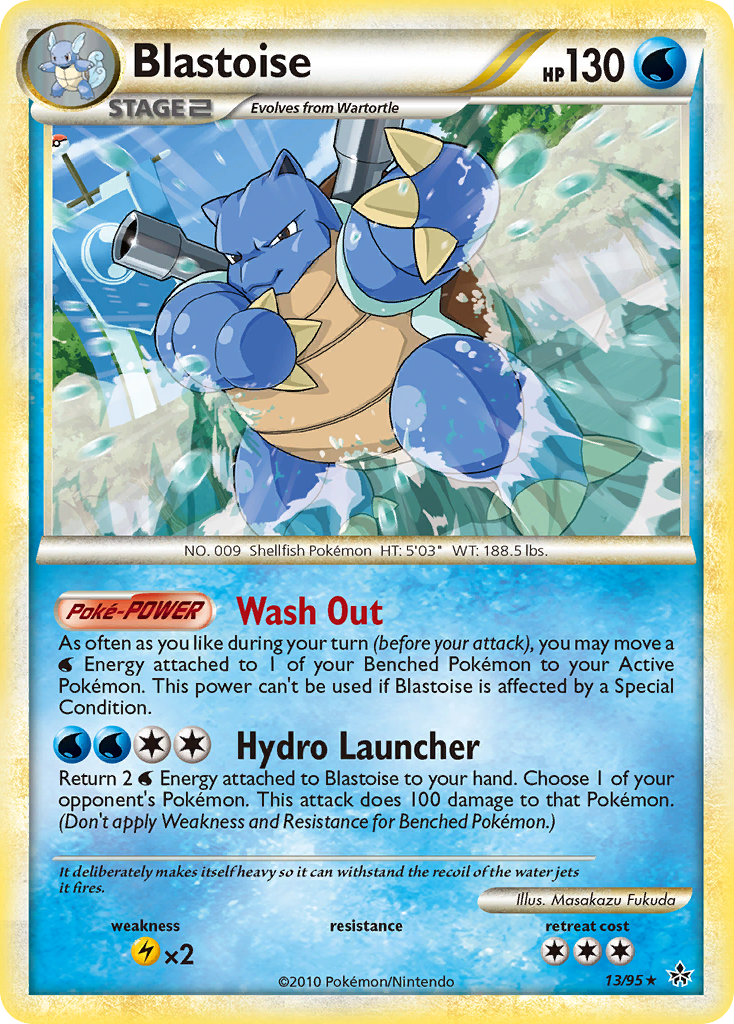 Blastoise (13/95) [HeartGold & SoulSilver: Unleashed] | Exor Games Dartmouth