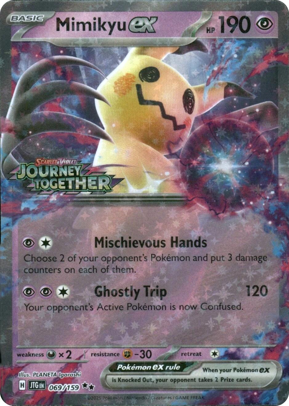 Mimikyu ex (069/159) (Journey Together Stamped) [Miscellaneous Cards] | Exor Games Dartmouth