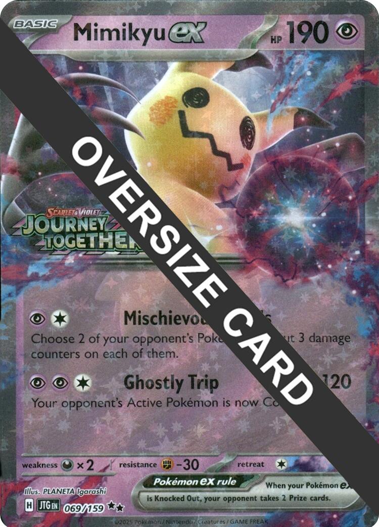 Mimikyu ex (069/159) (Journey Together Stamped) (Jumbo Card) [Miscellaneous Cards] | Exor Games Dartmouth