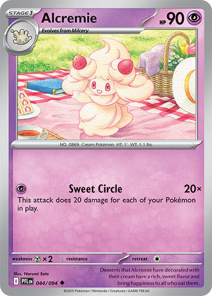 Alcremie (044/094) (Reverse Holo) [Mega Evolution: Phantasmal Flames] | Exor Games Dartmouth