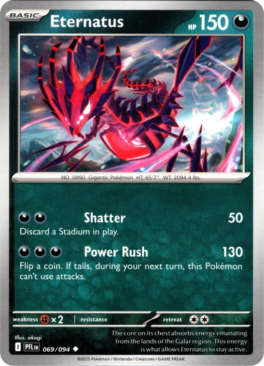 Eternatus (069/094) (Reverse Holo) [Mega Evolution: Phantasmal Flames] | Exor Games Dartmouth