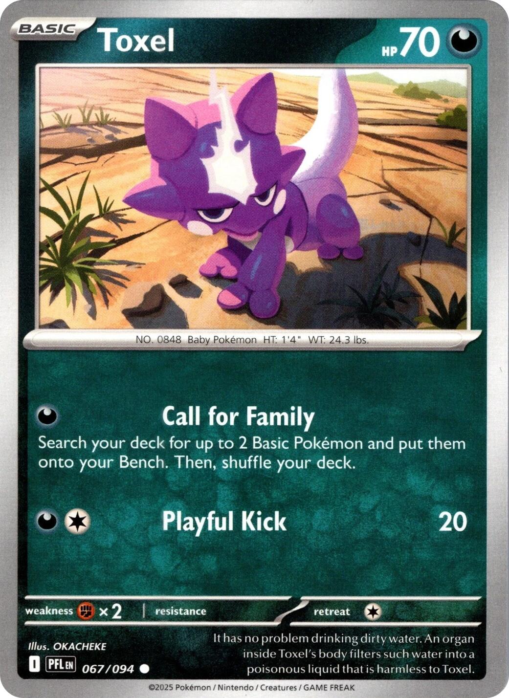 Toxel (067/094) (Reverse Holo) [Mega Evolution: Phantasmal Flames] | Exor Games Dartmouth