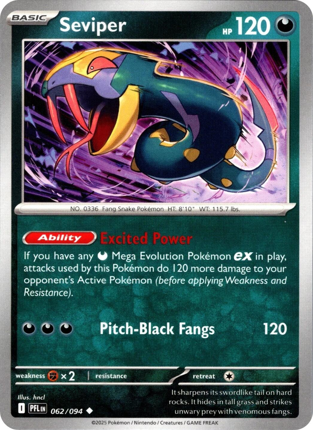 Seviper (062/094) [Mega Evolution: Phantasmal Flames] | Exor Games Dartmouth