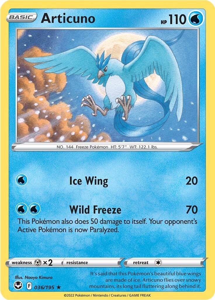 Articuno (036/195) [Sword & Shield: Silver Tempest] | Exor Games Dartmouth