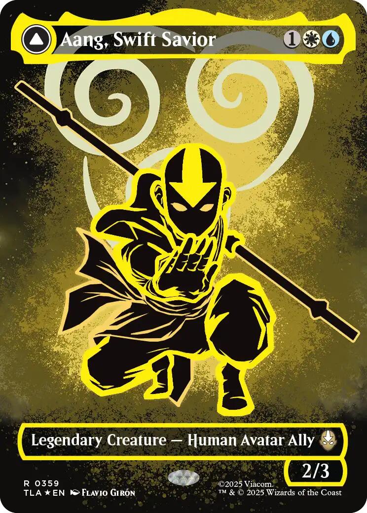 Aang, Swift Savior (Borderless) (Neon Ink Foil) [Avatar: The Last Airbender] | Exor Games Dartmouth
