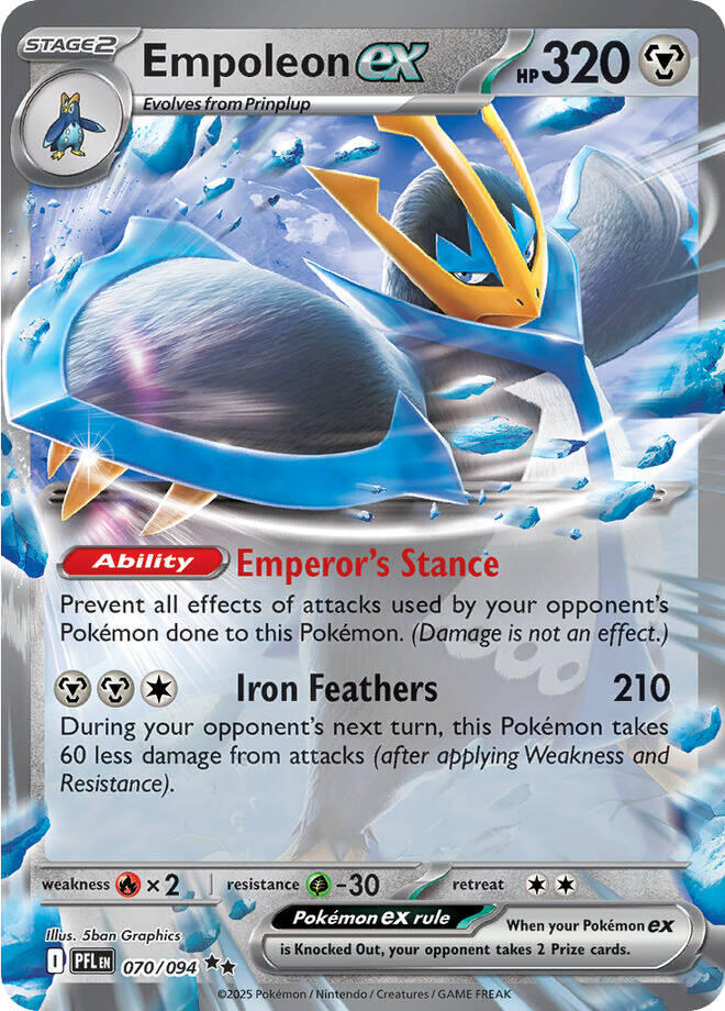 Empoleon ex (070/094) [Mega Evolution: Phantasmal Flames] | Exor Games Dartmouth