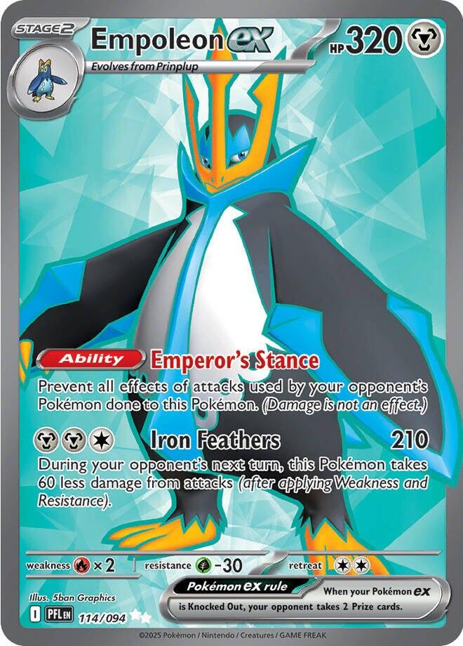 Empoleon ex (114/094) [Mega Evolution: Phantasmal Flames] | Exor Games Dartmouth