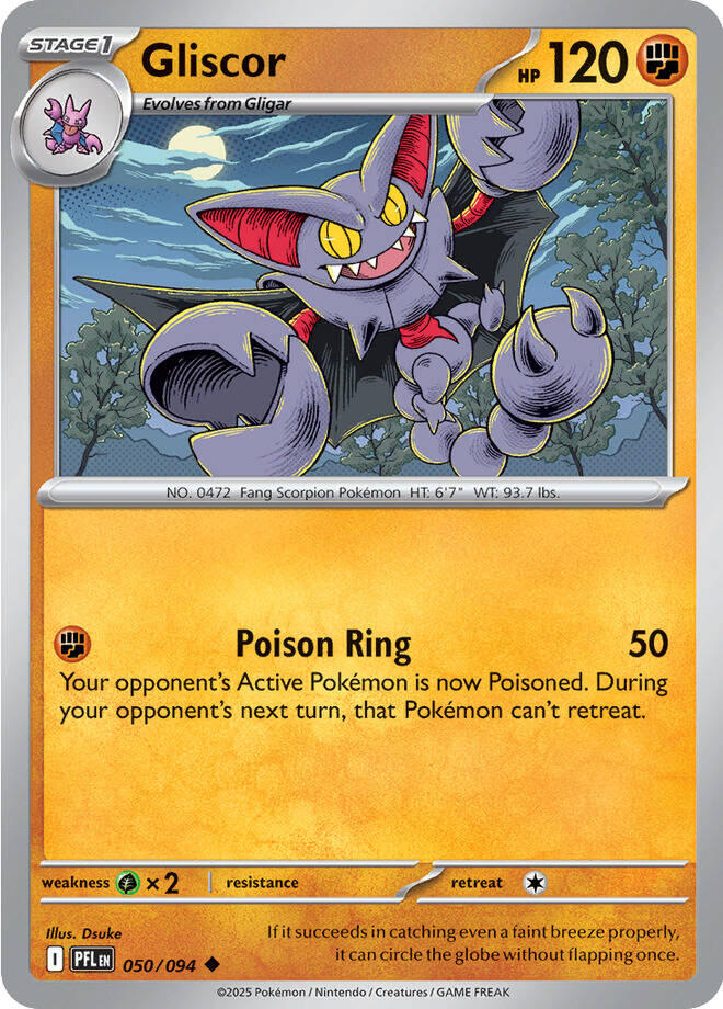 Gliscor (050/094) [Mega Evolution: Phantasmal Flames] | Exor Games Dartmouth