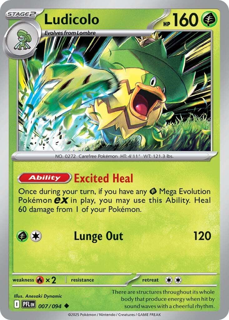 Ludicolo (007/094) [Mega Evolution: Phantasmal Flames] | Exor Games Dartmouth