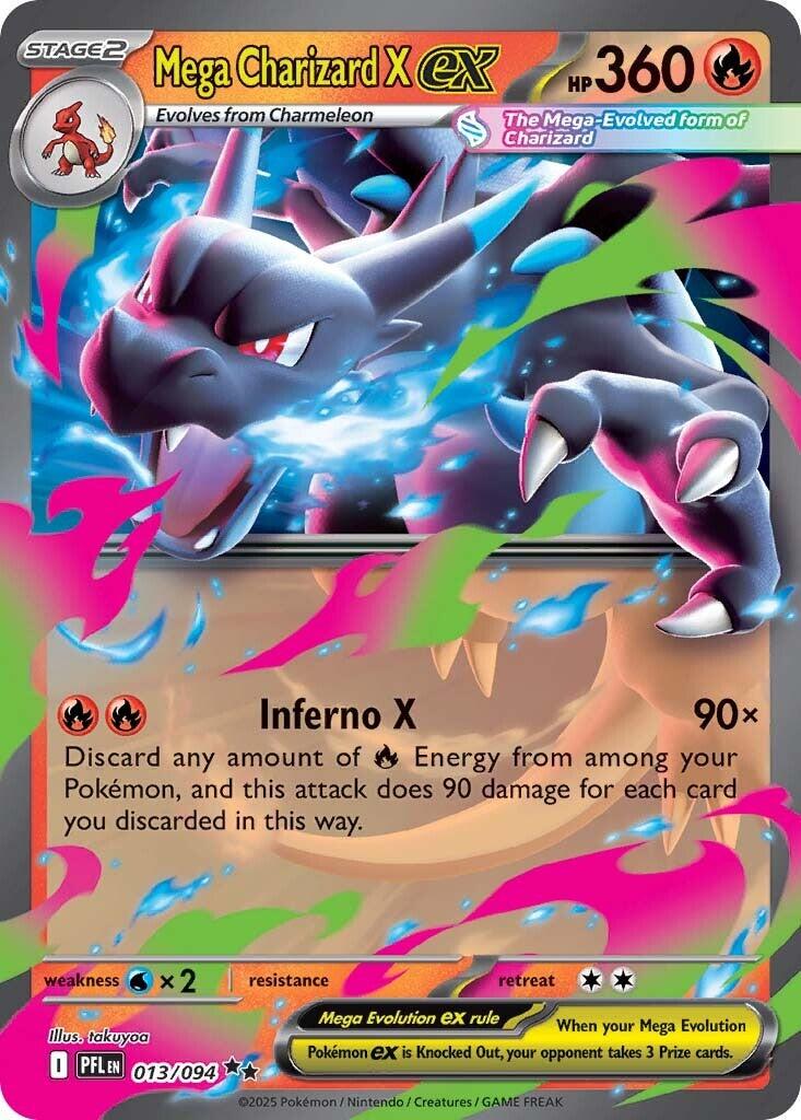 Mega Charizard X ex (013/094) [Mega Evolution: Phantasmal Flames] | Exor Games Dartmouth