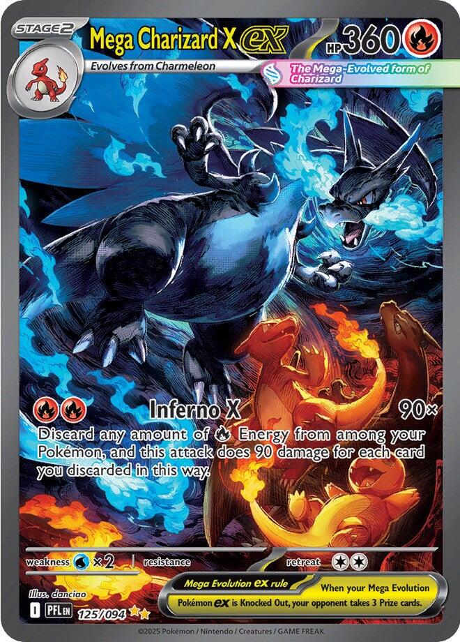 Mega Charizard X ex (125/094) [Mega Evolution: Phantasmal Flames] | Exor Games Dartmouth