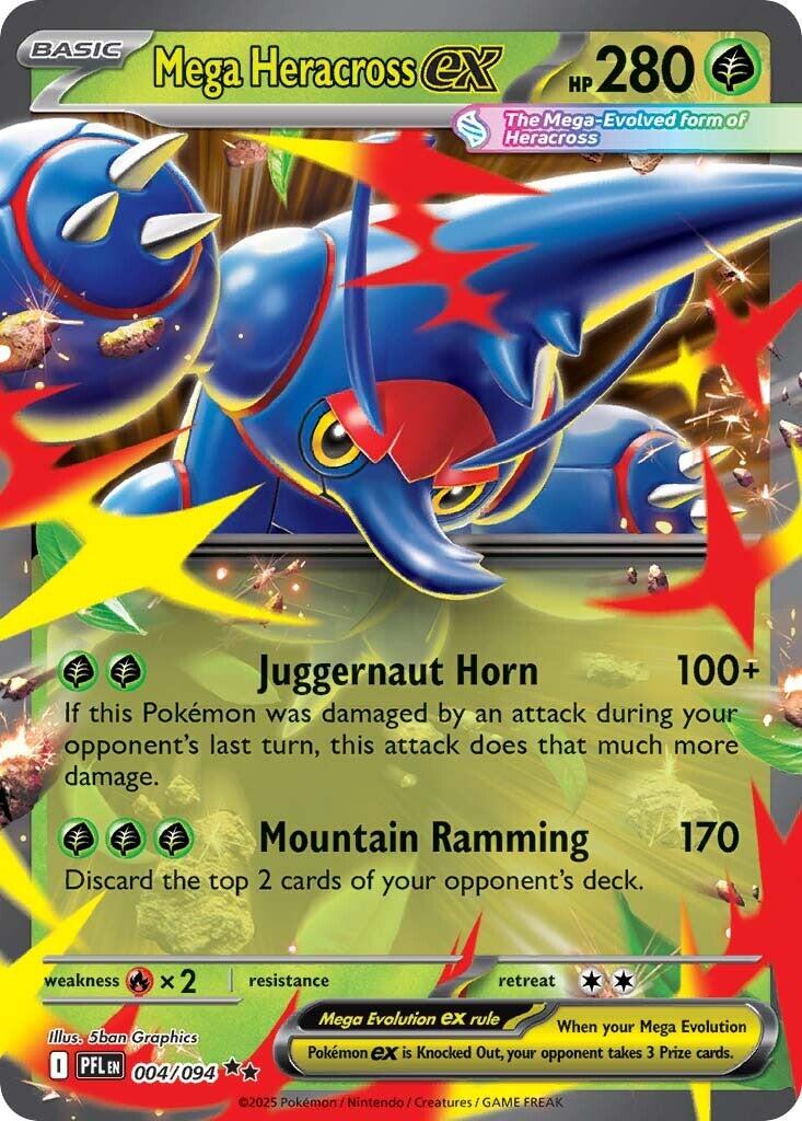 Mega Heracross ex (004/094) [Mega Evolution: Phantasmal Flames] | Exor Games Dartmouth