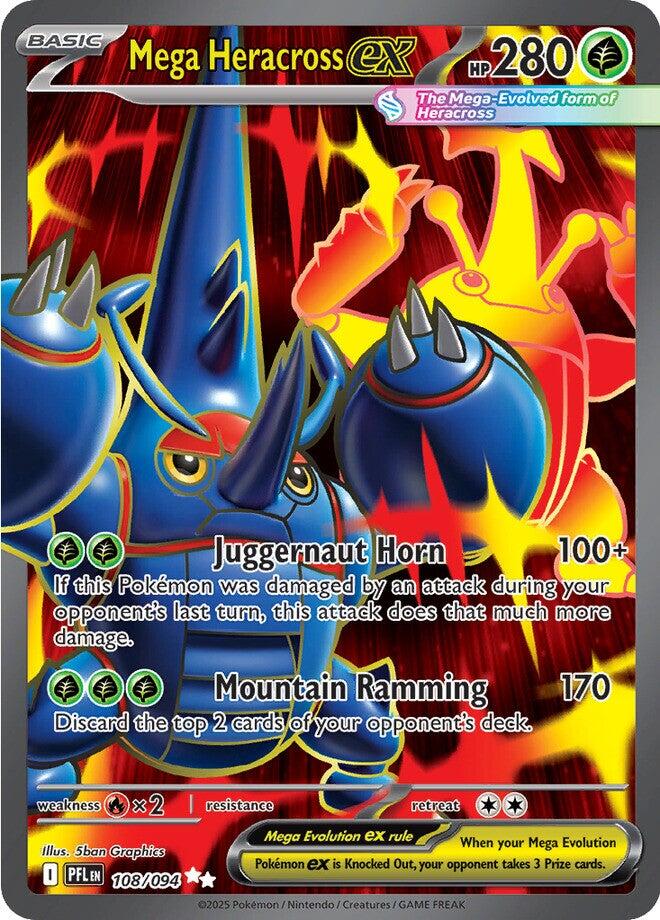 Mega Heracross ex (108/094) [Mega Evolution: Phantasmal Flames] | Exor Games Dartmouth