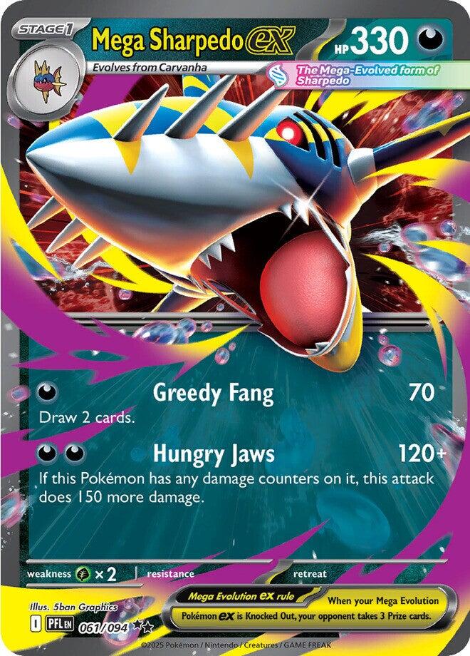 Mega Sharpedo ex (061/094) [Mega Evolution: Phantasmal Flames] | Exor Games Dartmouth