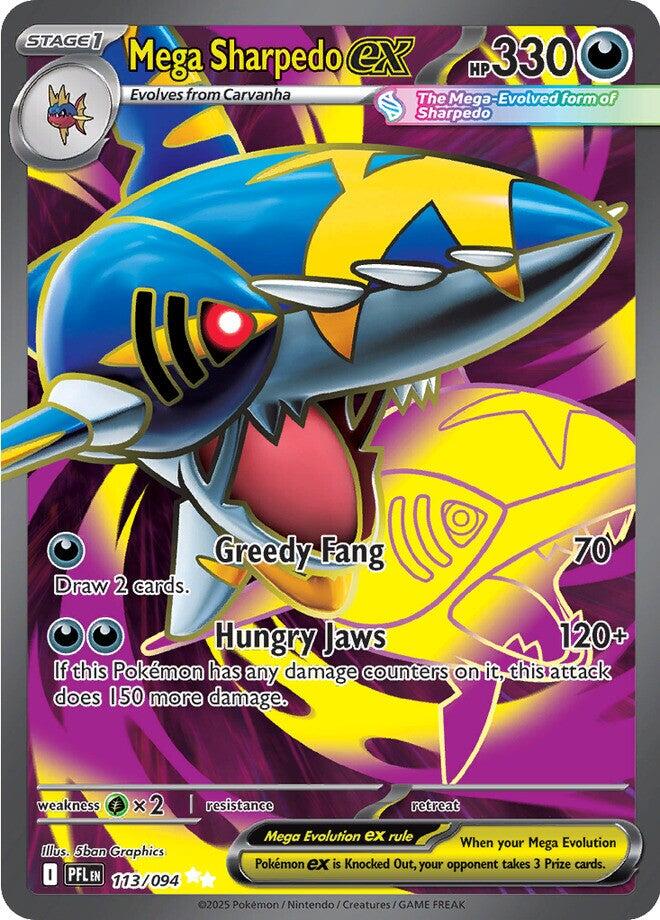 Mega Sharpedo ex (113/094) [Mega Evolution: Phantasmal Flames] | Exor Games Dartmouth
