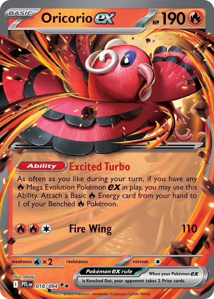 Oricorio ex (018/094) [Mega Evolution: Phantasmal Flames] | Exor Games Dartmouth
