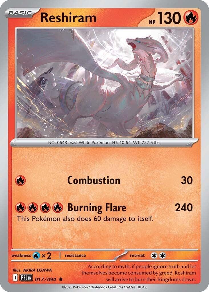 Reshiram (017/094) [Mega Evolution: Phantasmal Flames] | Exor Games Dartmouth