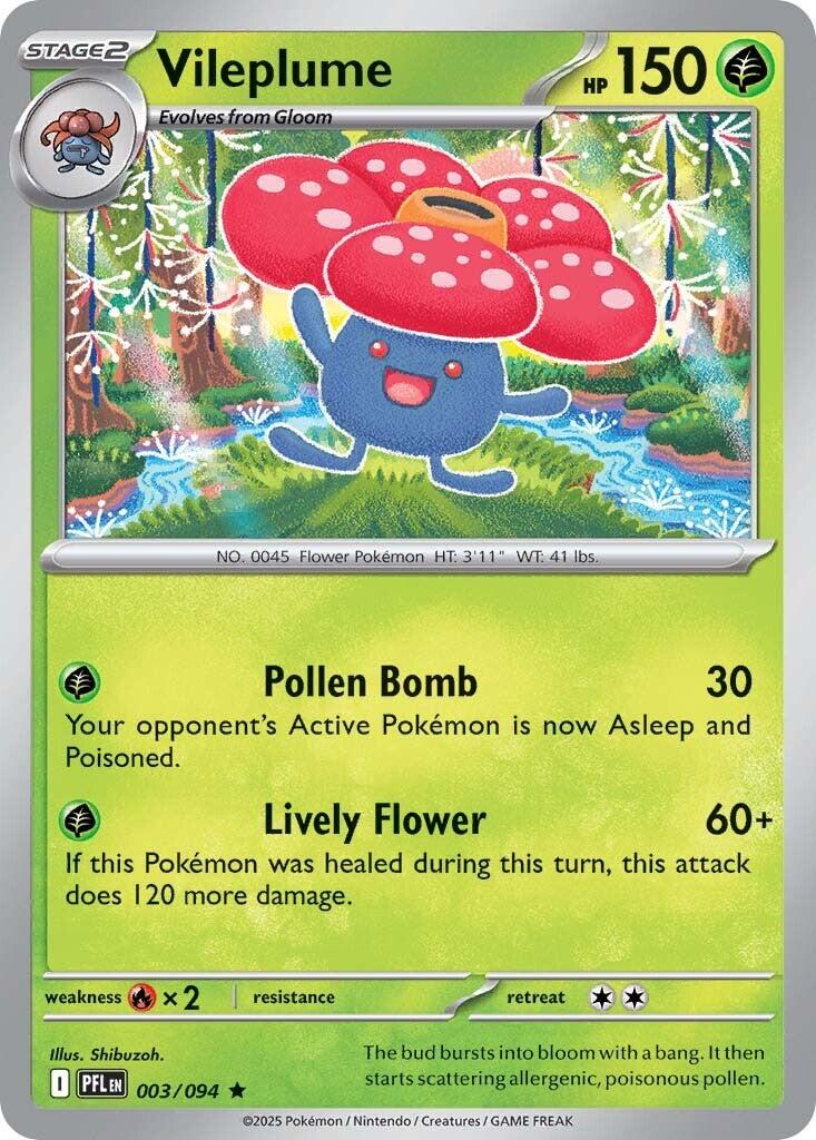 Vileplume (003/094) [Mega Evolution: Phantasmal Flames] | Exor Games Dartmouth
