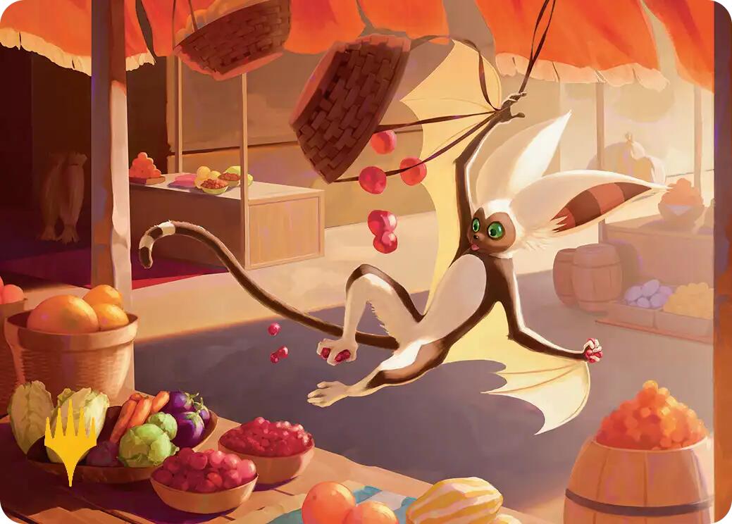 Momo, Playful Pet Art Card (Gold-Stamped Planeswalker Symbol) [Avatar: The Last Airbender Art Series] | Exor Games Dartmouth